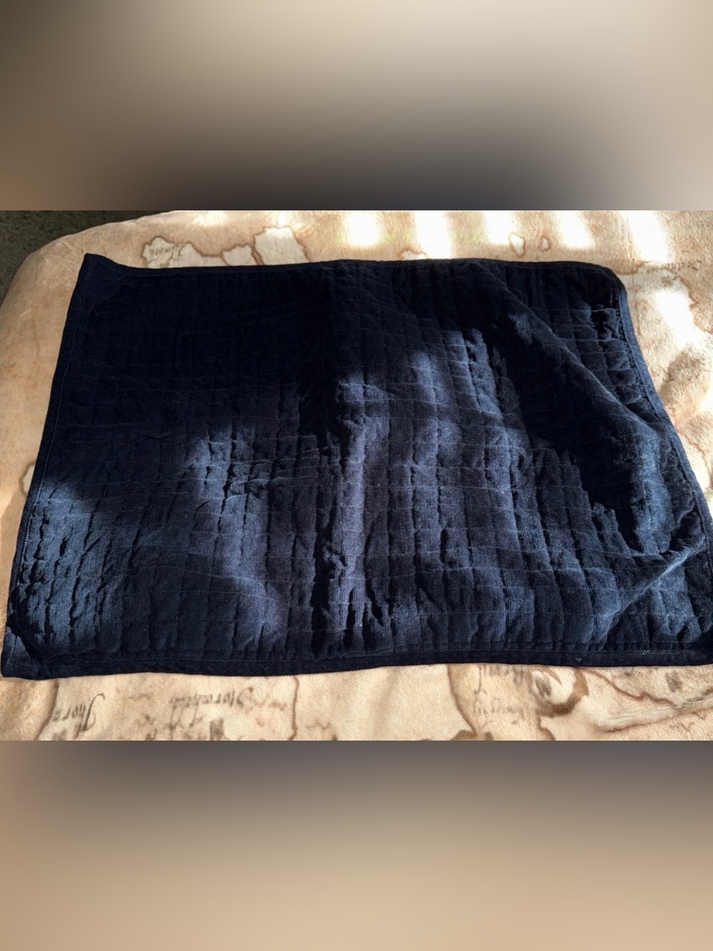 🖤NWOT NAUTICA DARK NAVY BLUE CORDUROY PILLOW SHAM🖤